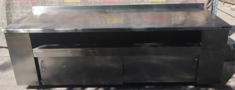 Ερμάριο Ανοξείδωτο Με 2 Συρόμενες Πόρτες 250x80x86 Μεταχειρισμένη